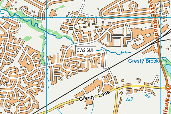 CW2 6UH map - OS VectorMap District (Ordnance Survey) CW2 6UH map - OS VectorMap District (Ordnance Survey)