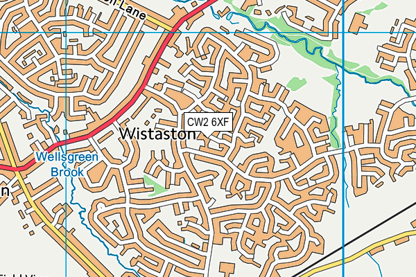 CW2 6XF map - OS VectorMap District (Ordnance Survey) CW2 6XF map - OS VectorMap District (Ordnance Survey)