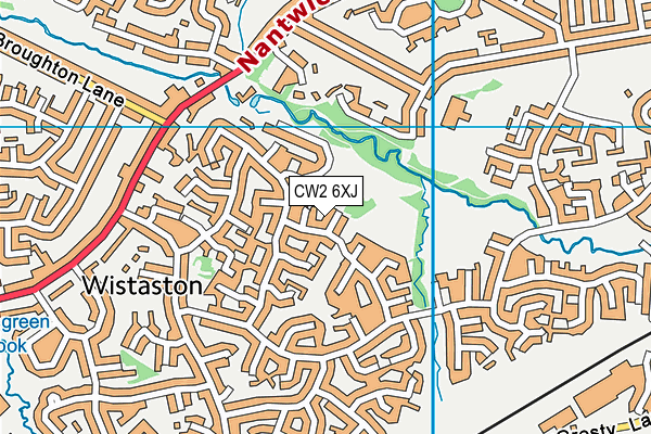 CW2 6XJ map - OS VectorMap District (Ordnance Survey) CW2 6XJ map - OS VectorMap District (Ordnance Survey)