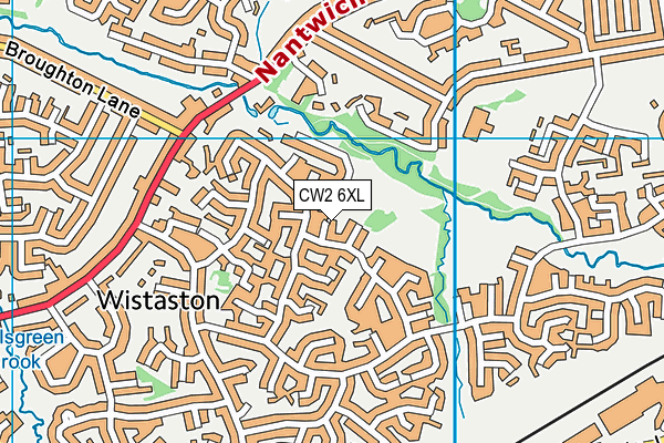 CW2 6XL map - OS VectorMap District (Ordnance Survey) CW2 6XL map - OS VectorMap District (Ordnance Survey)