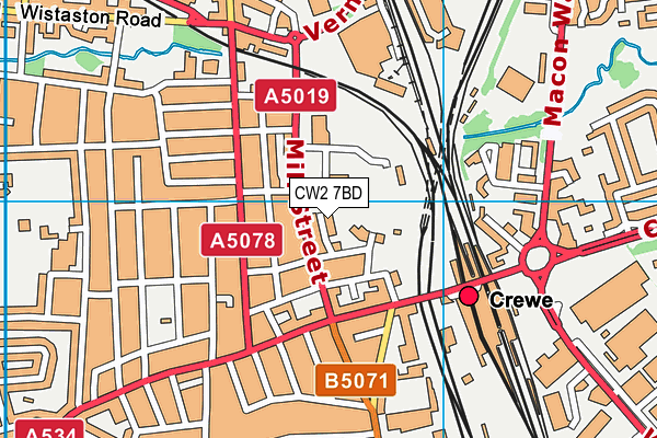 CW2 7BD map - OS VectorMap District (Ordnance Survey) CW2 7BD map - OS VectorMap District (Ordnance Survey)