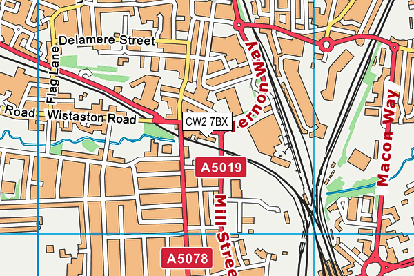 CW2 7BX map - OS VectorMap District (Ordnance Survey) CW2 7BX map - OS VectorMap District (Ordnance Survey)