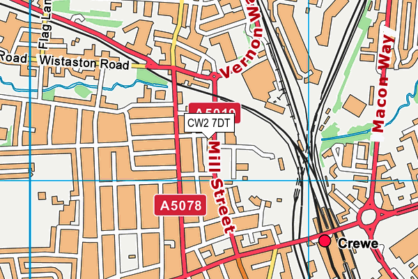 CW2 7DT map - OS VectorMap District (Ordnance Survey) CW2 7DT map - OS VectorMap District (Ordnance Survey)