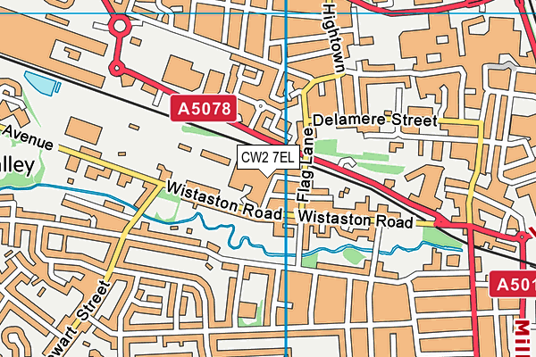 CW2 7EL map - OS VectorMap District (Ordnance Survey) CW2 7EL map - OS VectorMap District (Ordnance Survey)
