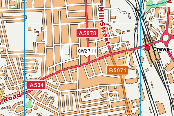 CW2 7HH map - OS VectorMap District (Ordnance Survey) CW2 7HH map - OS VectorMap District (Ordnance Survey)