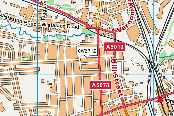 CW2 7HZ map - OS VectorMap District (Ordnance Survey) CW2 7HZ map - OS VectorMap District (Ordnance Survey)