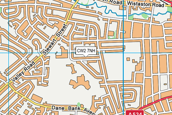 CW2 7NH map - OS VectorMap District (Ordnance Survey) CW2 7NH map - OS VectorMap District (Ordnance Survey)