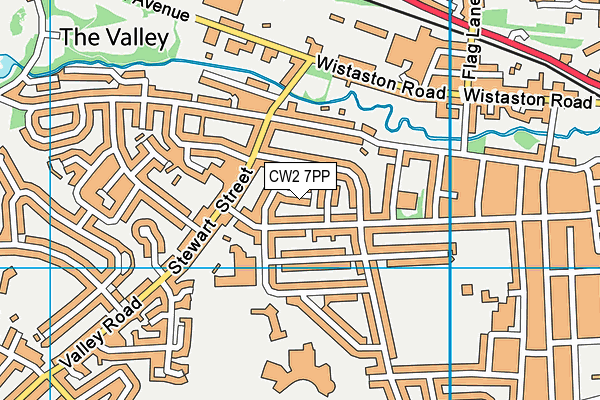 CW2 7PP map - OS VectorMap District (Ordnance Survey) CW2 7PP map - OS VectorMap District (Ordnance Survey)