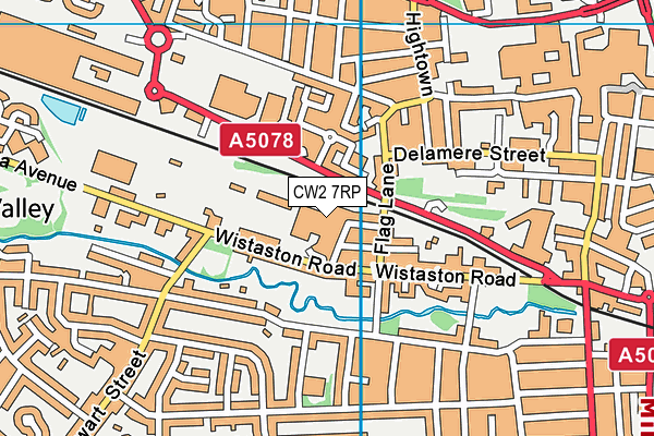 CW2 7RP map - OS VectorMap District (Ordnance Survey) CW2 7RP map - OS VectorMap District (Ordnance Survey)