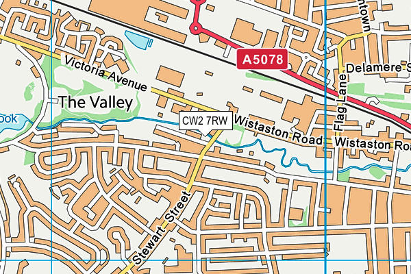CW2 7RW map - OS VectorMap District (Ordnance Survey) CW2 7RW map - OS VectorMap District (Ordnance Survey)