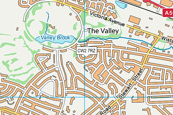 CW2 7RZ map - OS VectorMap District (Ordnance Survey) CW2 7RZ map - OS VectorMap District (Ordnance Survey)