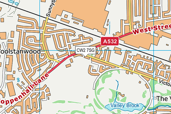 CW2 7SG map - OS VectorMap District (Ordnance Survey) CW2 7SG map - OS VectorMap District (Ordnance Survey)