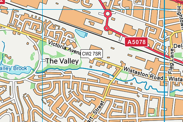 CW2 7SR map - OS VectorMap District (Ordnance Survey) CW2 7SR map - OS VectorMap District (Ordnance Survey)