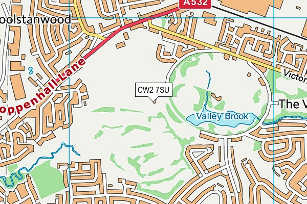 CW2 7SU map - OS VectorMap District (Ordnance Survey) CW2 7SU map - OS VectorMap District (Ordnance Survey)