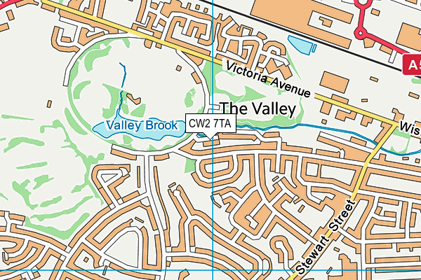 CW2 7TA map - OS VectorMap District (Ordnance Survey) CW2 7TA map - OS VectorMap District (Ordnance Survey)