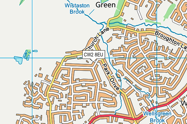 CW2 8EU map - OS VectorMap District (Ordnance Survey) CW2 8EU map - OS VectorMap District (Ordnance Survey)