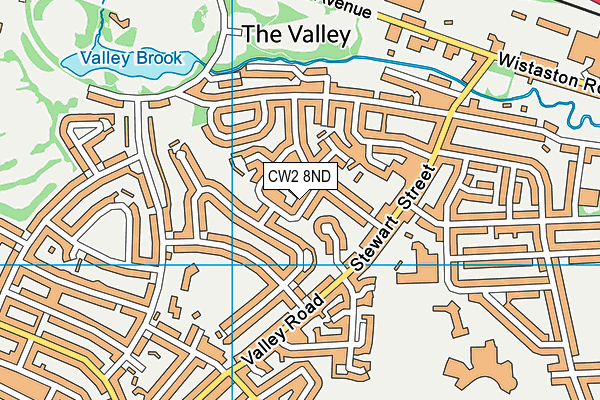 CW2 8ND map - OS VectorMap District (Ordnance Survey) CW2 8ND map - OS VectorMap District (Ordnance Survey)