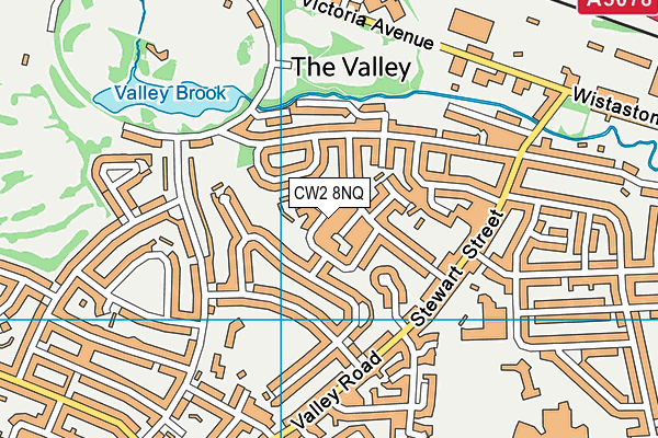 CW2 8NQ map - OS VectorMap District (Ordnance Survey) CW2 8NQ map - OS VectorMap District (Ordnance Survey)