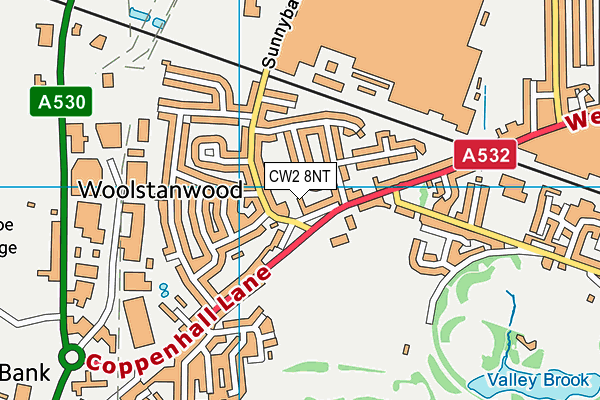 CW2 8NT map - OS VectorMap District (Ordnance Survey) CW2 8NT map - OS VectorMap District (Ordnance Survey)