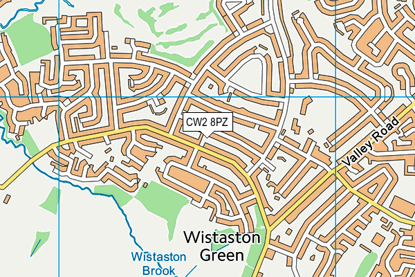 CW2 8PZ map - OS VectorMap District (Ordnance Survey) CW2 8PZ map - OS VectorMap District (Ordnance Survey)