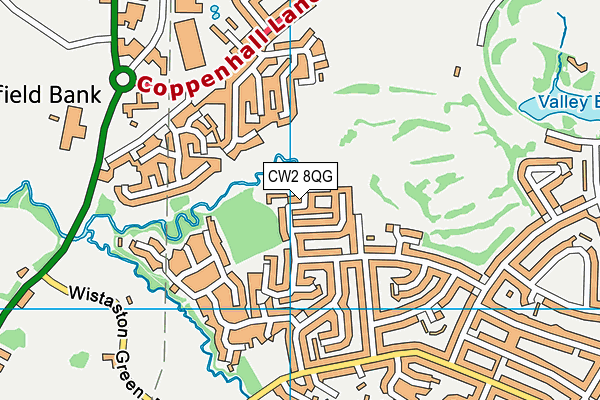 CW2 8QG map - OS VectorMap District (Ordnance Survey) CW2 8QG map - OS VectorMap District (Ordnance Survey)