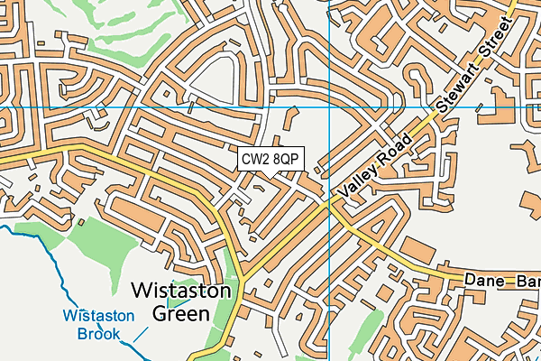 CW2 8QP map - OS VectorMap District (Ordnance Survey) CW2 8QP map - OS VectorMap District (Ordnance Survey)