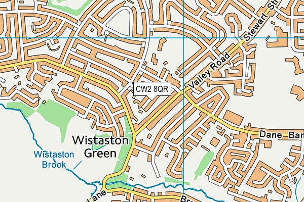 CW2 8QR map - OS VectorMap District (Ordnance Survey) CW2 8QR map - OS VectorMap District (Ordnance Survey)