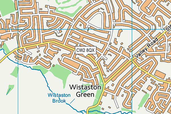 CW2 8QX map - OS VectorMap District (Ordnance Survey) CW2 8QX map - OS VectorMap District (Ordnance Survey)