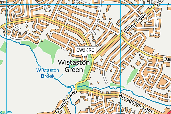 CW2 8RQ map - OS VectorMap District (Ordnance Survey) CW2 8RQ map - OS VectorMap District (Ordnance Survey)