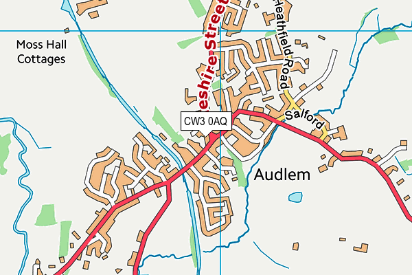 CW3 0AQ map - OS VectorMap District (Ordnance Survey) CW3 0AQ map - OS VectorMap District (Ordnance Survey)