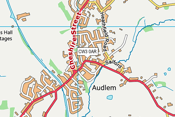 CW3 0AR map - OS VectorMap District (Ordnance Survey) CW3 0AR map - OS VectorMap District (Ordnance Survey)