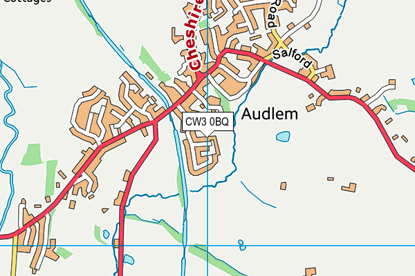 CW3 0BQ map - OS VectorMap District (Ordnance Survey) CW3 0BQ map - OS VectorMap District (Ordnance Survey)
