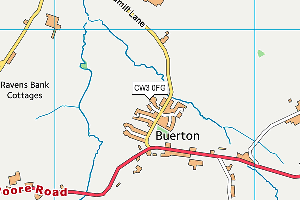 CW3 0FG map - OS VectorMap District (Ordnance Survey) CW3 0FG map - OS VectorMap District (Ordnance Survey)