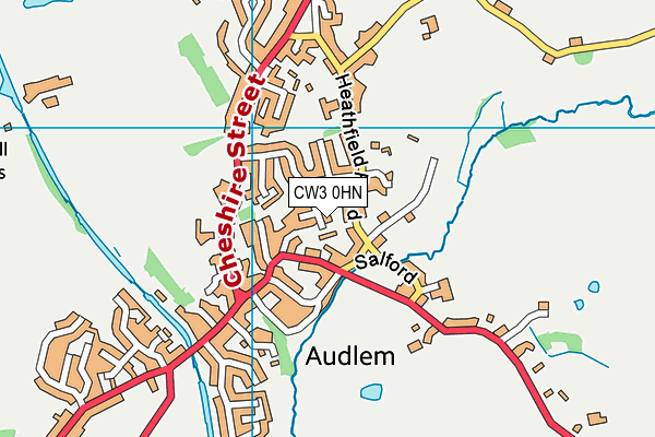 CW3 0HN map - OS VectorMap District (Ordnance Survey)