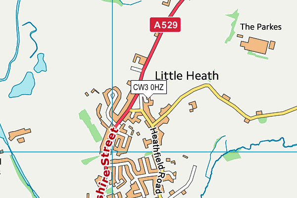 CW3 0HZ map - OS VectorMap District (Ordnance Survey) CW3 0HZ map - OS VectorMap District (Ordnance Survey)