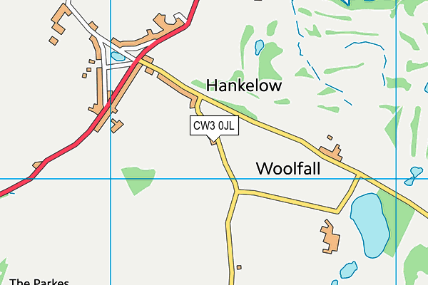 CW3 0JL map - OS VectorMap District (Ordnance Survey) CW3 0JL map - OS VectorMap District (Ordnance Survey)