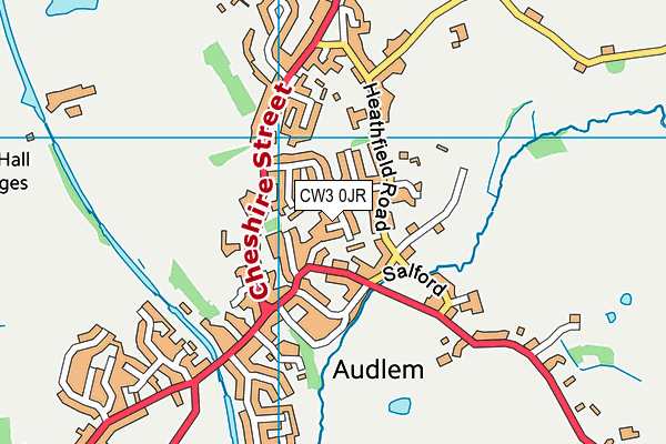 CW3 0JR map - OS VectorMap District (Ordnance Survey) CW3 0JR map - OS VectorMap District (Ordnance Survey)