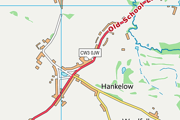 CW3 0JW map - OS VectorMap District (Ordnance Survey) CW3 0JW map - OS VectorMap District (Ordnance Survey)