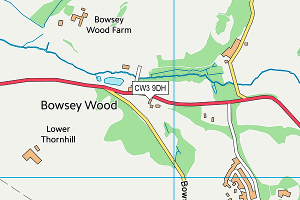 CW3 9DH map - OS VectorMap District (Ordnance Survey) CW3 9DH map - OS VectorMap District (Ordnance Survey)