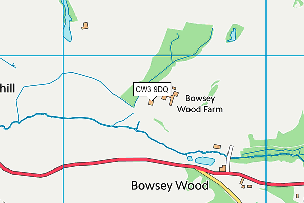 CW3 9DQ map - OS VectorMap District (Ordnance Survey) CW3 9DQ map - OS VectorMap District (Ordnance Survey)