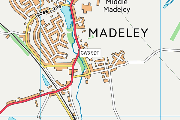 CW3 9DT map - OS VectorMap District (Ordnance Survey) CW3 9DT map - OS VectorMap District (Ordnance Survey)