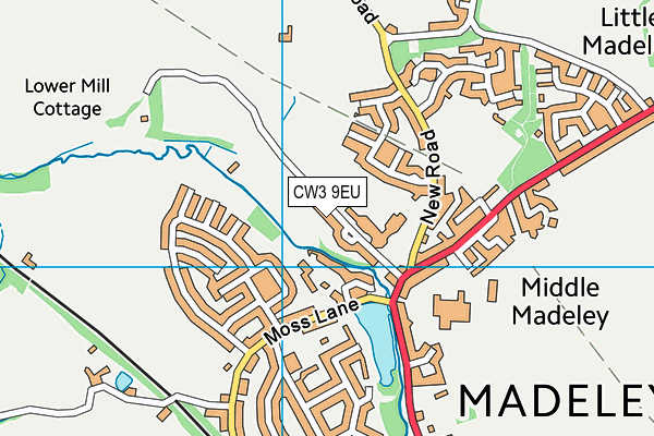CW3 9EU map - OS VectorMap District (Ordnance Survey) CW3 9EU map - OS VectorMap District (Ordnance Survey)