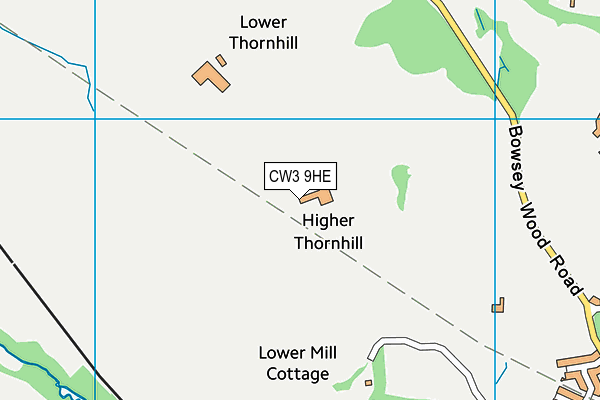 CW3 9HE map - OS VectorMap District (Ordnance Survey) CW3 9HE map - OS VectorMap District (Ordnance Survey)