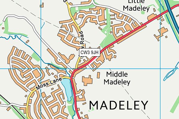 CW3 9JH map - OS VectorMap District (Ordnance Survey) CW3 9JH map - OS VectorMap District (Ordnance Survey)
