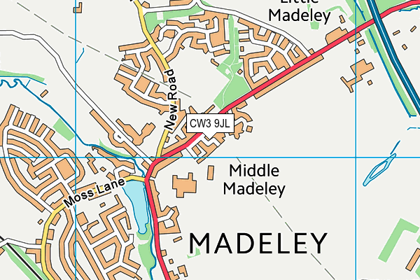 CW3 9JL map - OS VectorMap District (Ordnance Survey) CW3 9JL map - OS VectorMap District (Ordnance Survey)