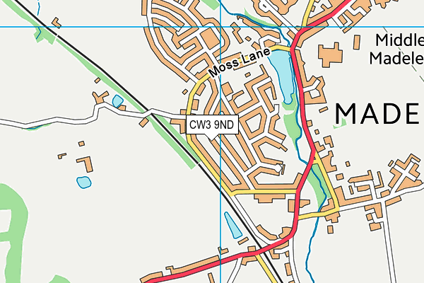 CW3 9ND map - OS VectorMap District (Ordnance Survey) CW3 9ND map - OS VectorMap District (Ordnance Survey)