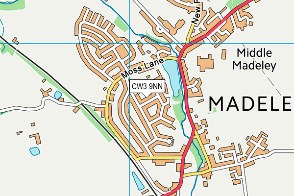 CW3 9NN map - OS VectorMap District (Ordnance Survey) CW3 9NN map - OS VectorMap District (Ordnance Survey)
