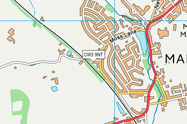 CW3 9NT map - OS VectorMap District (Ordnance Survey) CW3 9NT map - OS VectorMap District (Ordnance Survey)