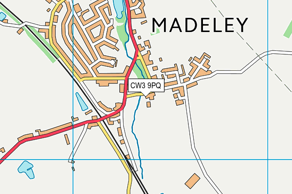 CW3 9PQ map - OS VectorMap District (Ordnance Survey) CW3 9PQ map - OS VectorMap District (Ordnance Survey)