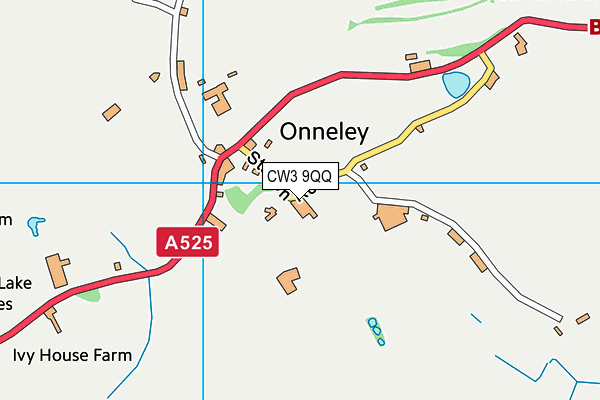 CW3 9QQ map - OS VectorMap District (Ordnance Survey) CW3 9QQ map - OS VectorMap District (Ordnance Survey)